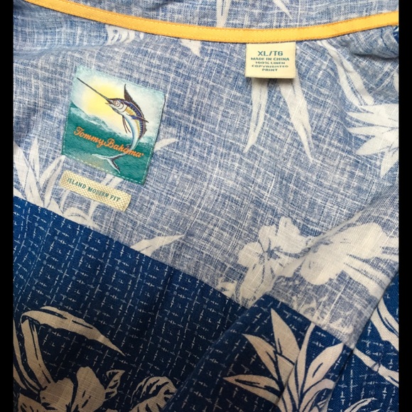 Men’s linen Tommy Bahama short sleeve shirt - Picture 4 of 4